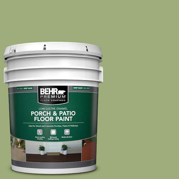 BEHR PREMIUM 5 gal. #BIC-12 Siamese Green Low-Lustre Enamel Interior/Exterior Porch and Patio Floor Paint
