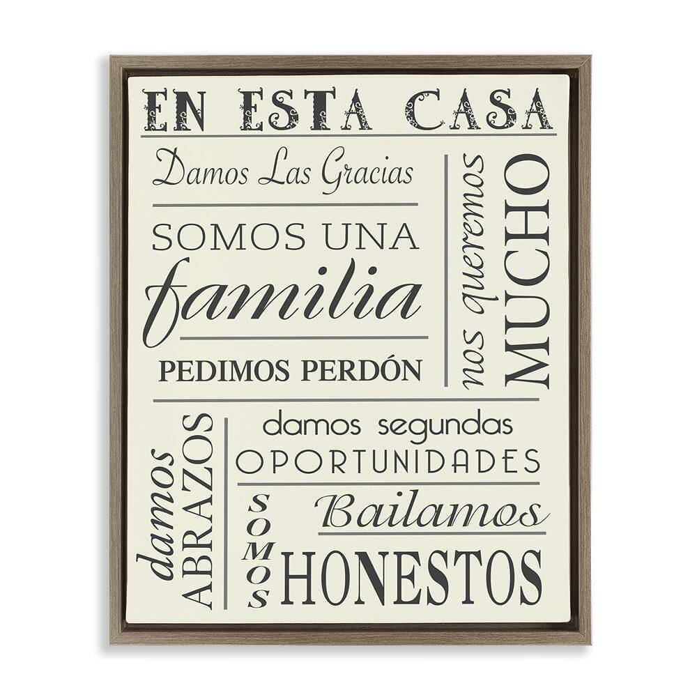 In This House by SD Graphics Studio Brown Floater Frame Typography Graphic Art Print 31 in. x 25 in. price history on PriceWatchPro