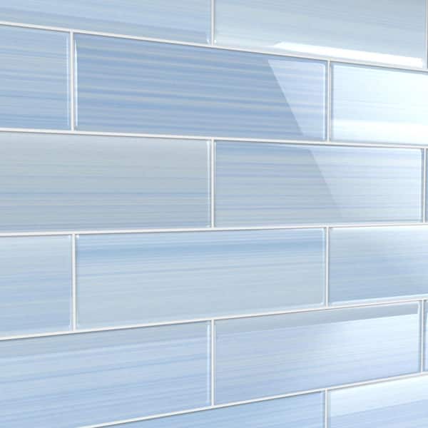 Glass Tile For Kitchen Backsplash, Blue Glass Backsplash Tile