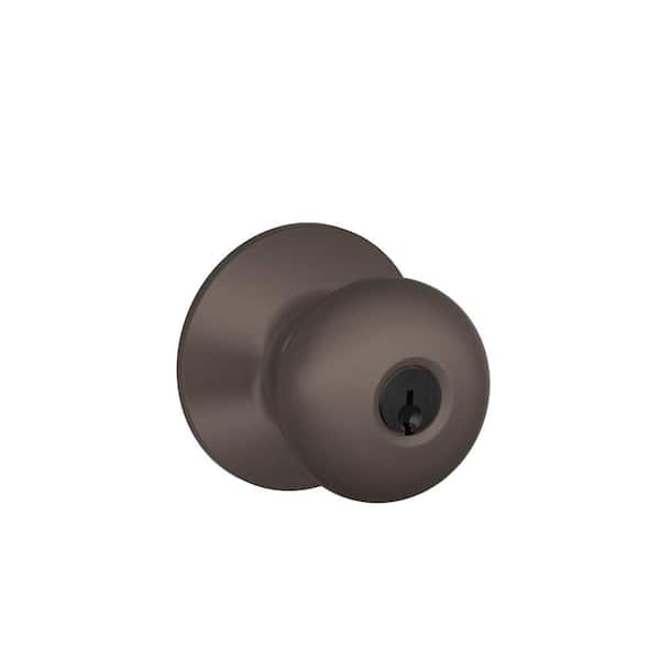 Schlage Plymouth Oil Rubbed Bronze Keyed Entry Door Knob F51a Ply 613 The Home Depot 2630