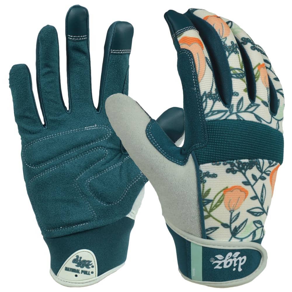 Digz long cuff womens gardening/yardwork gloves size medium 100% nylon NWT