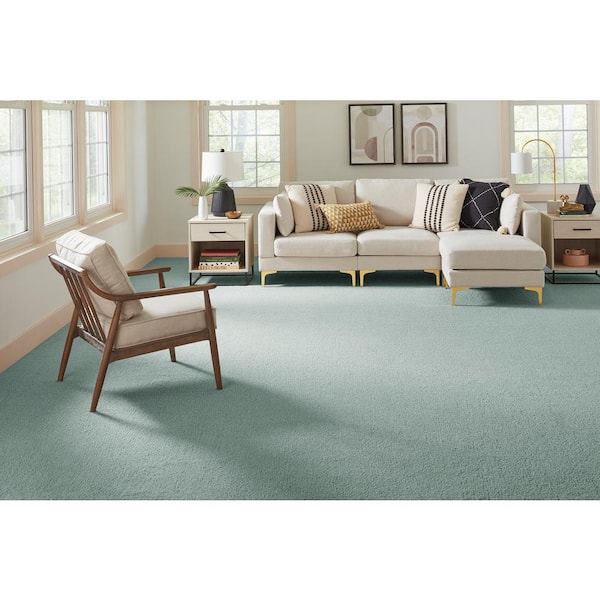 Cleoford Mermaid Blue 47 oz. Triexta Texture Carpet - Installation Required