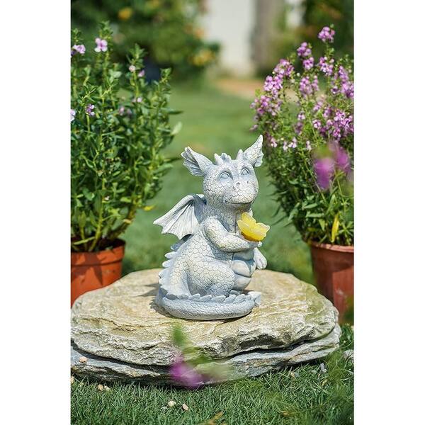 Phewnyzo 9.1 in. x 6.3 in. x 5.5 in. Dragon Decor Garden Statues