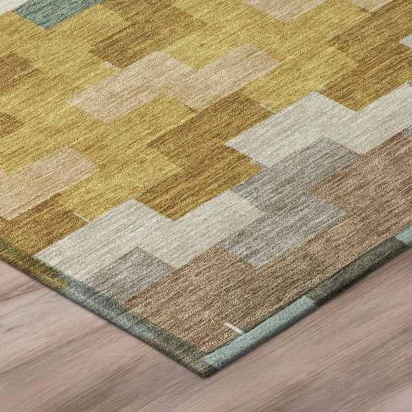 Chantille Machine Washable Indoor/Outdoor Abstract ACN3052 Walnut 3 ft. x 4 ft. Area Rug