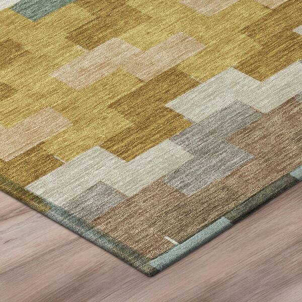 Chantille Machine Washable Indoor/Outdoor Abstract ACN3052 Walnut 8 ft. x 10 ft. Area Rug