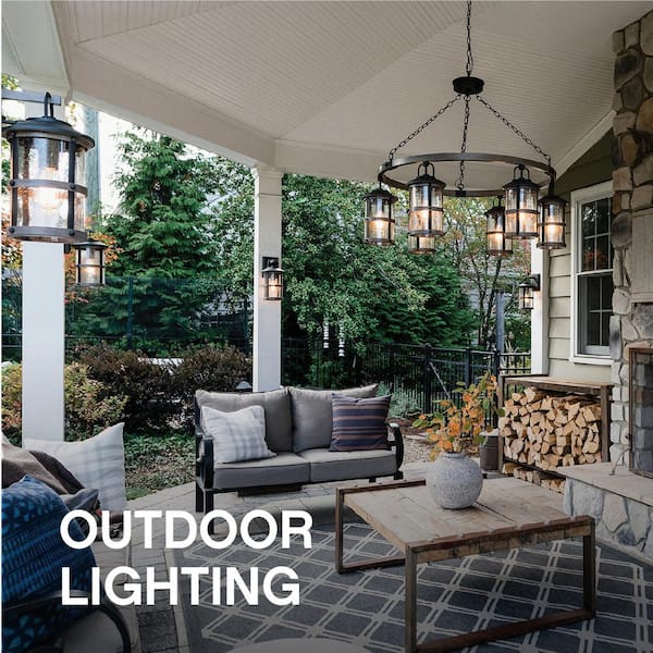 HINKLEY Anchorage 3-Light Ages Zinc Outdoor Pendant Light 1852DZ
