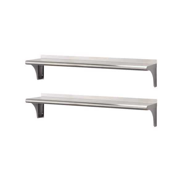 TRINITY 48 in. Stainless Steel Wall Shelf (2-Pack)