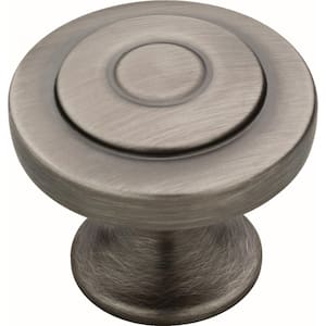 Essentials Geary 1-1/4 in. (32 mm) Heirloom Silver Cabinet Knob (10-Pack)