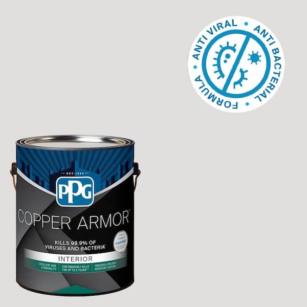 COPPER ARMOR 1 gal. PPG0995-1 Shaded Whisper Semi-Gloss Antiviral and ...