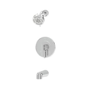 Dia HydroMersion Tub and Shower Faucet Trim Kit Wall Mounted with Single Handle - 1.5 GPM (Valve not Included)