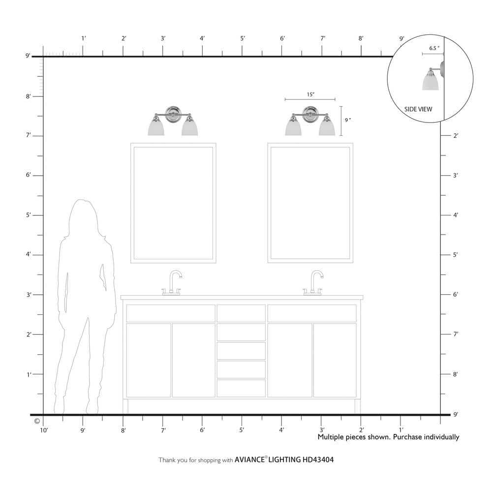 Somerville Brushed Nickel 2-Light Vanity with Satin Opal White Glass