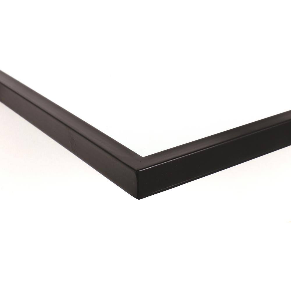 Black Metal Framed Full Length Rectangular Wall Mirror