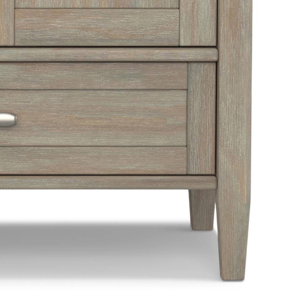 Distressed Gray Pine 47" TV Cabinet with Adjustable Shelves