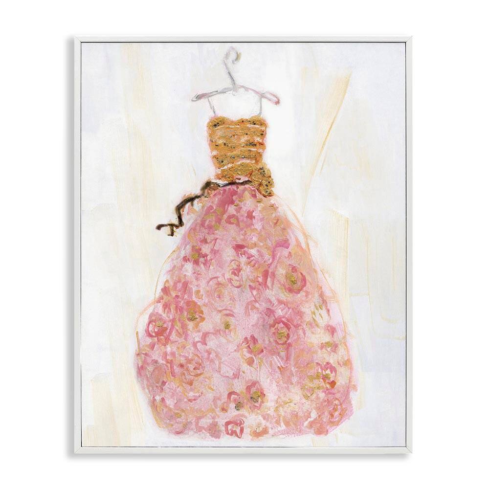 Classy Posh Pink Ball Gown by Sally Swatland White Framed Abstract Giclee Art Print 30 in. x 24 in. price history on PriceWatchPro