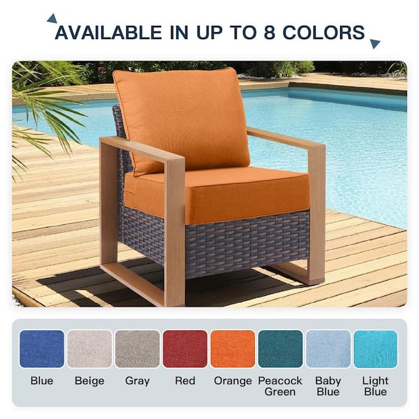 moosprr PlushCore 22 in. x 24 in. x 6 in. 2-Piece Deep Seating