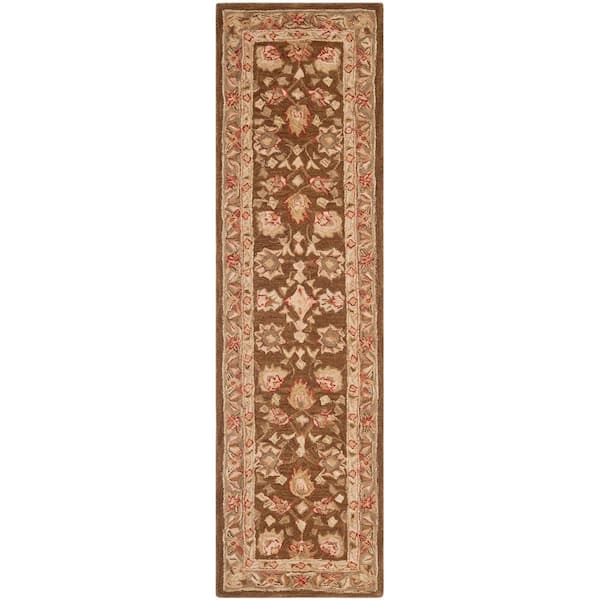 SAFAVIEH Anatolia Brown/Green 2 ft. x 8 ft. Border Runner Rug