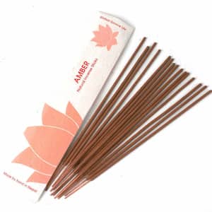 All-Natural Brown Amber Stick Incense (2 Packs)