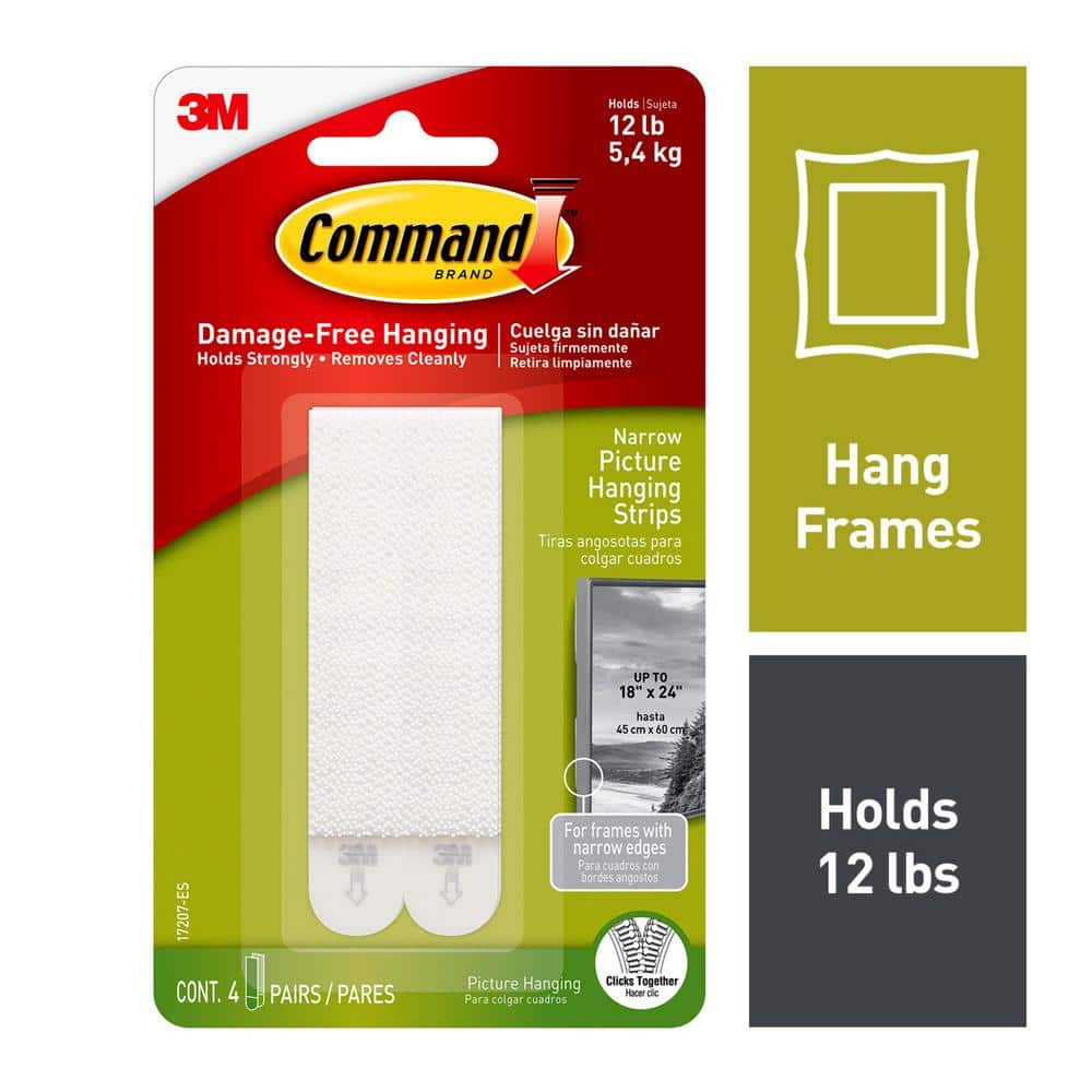 Command Poster Strips, White, Damage Free Decorating, 48 Command