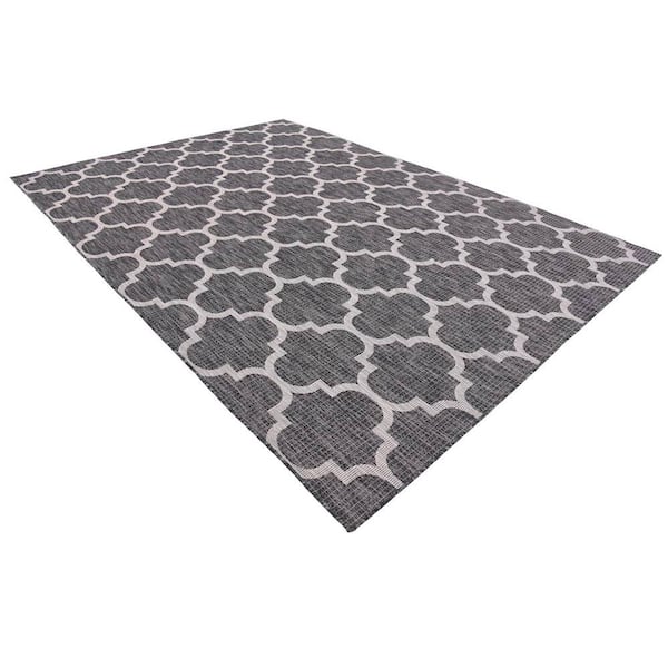Outdoor Trellis Black 8' 0 x 11' 4 Area Rug