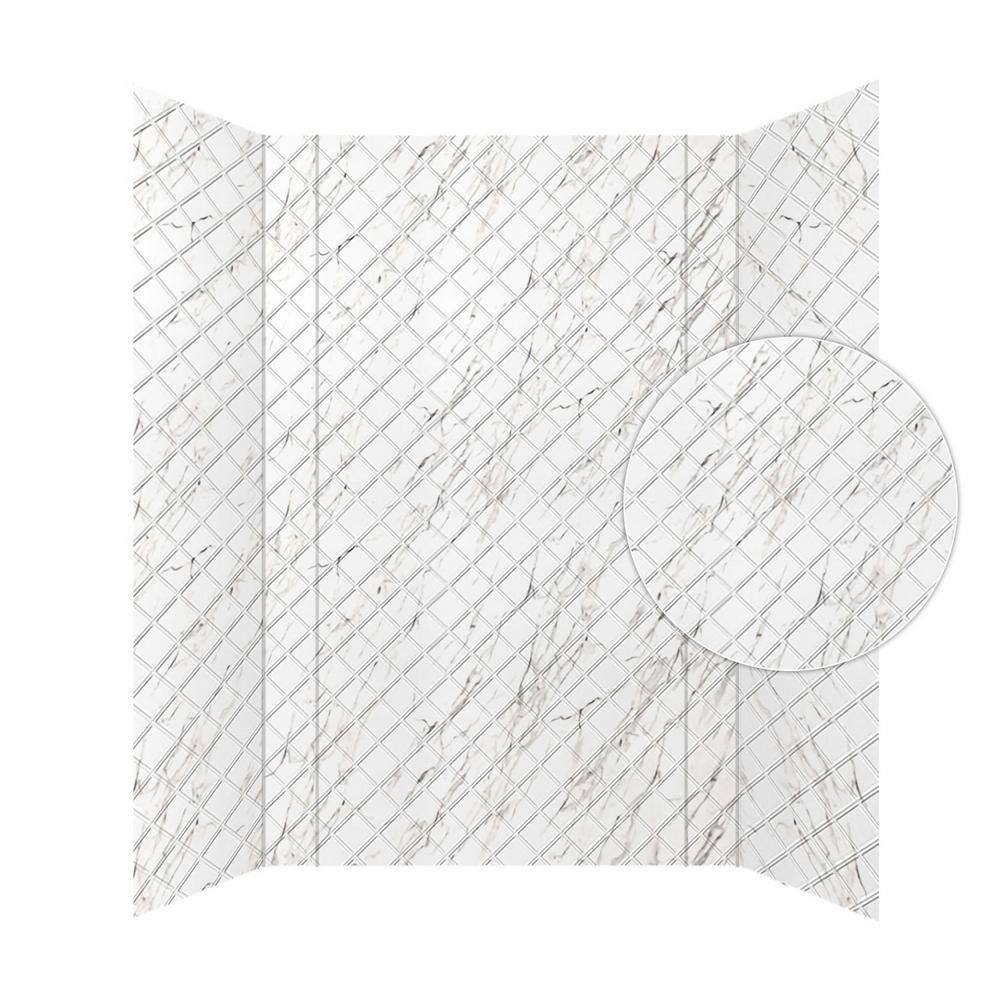 Argyle Marble PVC Glue-Up Tub and Shower Wall Panels
