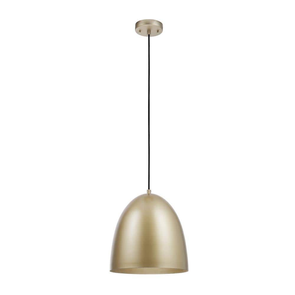 Globe Electric Lowell 1Light Gold Pendant Light with CEC Title 20 LED