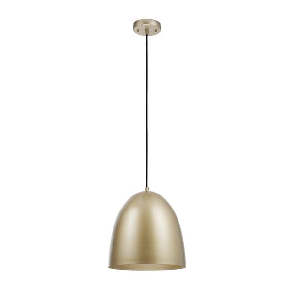 Globe Electric Lowell 1-Light Gold Pendant Light with CEC Title 20 LED Bulb Included