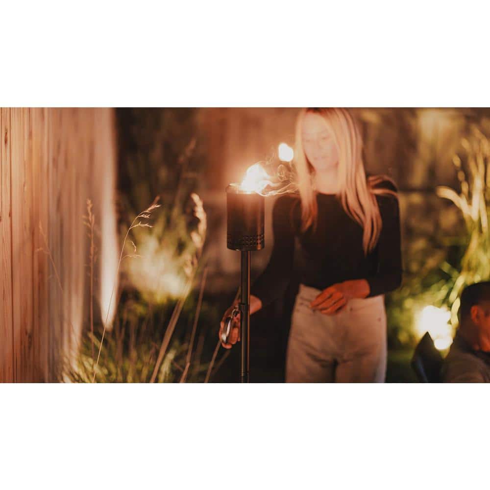 Black Cold-Rolled Steel Adjustable Outdoor Torch
