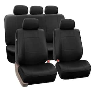 Premium PU Leather 47 in. x 23 in. x 1 in. Full Set Seat Covers