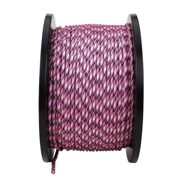 Everbilt 1/8 in. x 1 ft. Pink Camouflage Paracord Rope