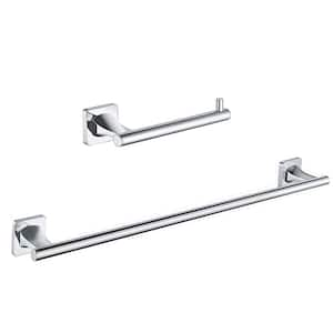 2-Piece Bath Hardware Set with Mounting Hardware in Polished Chrome