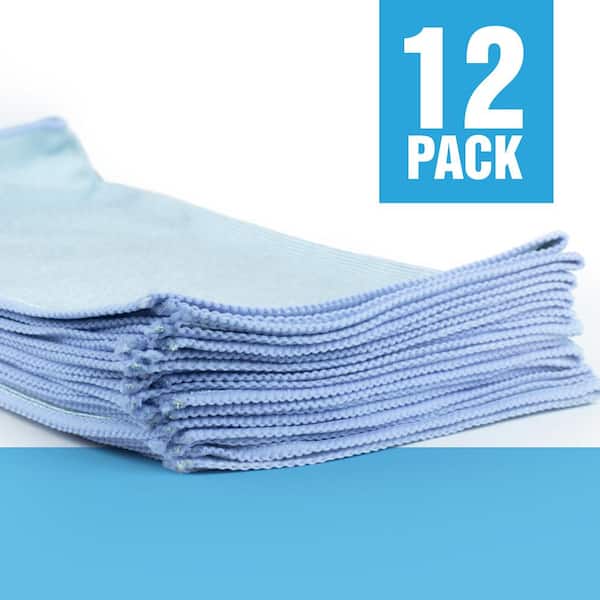 Waxie Blue Microfiber Suede 16 inch by 16 inch Polishing Cloth 4 Pack New 