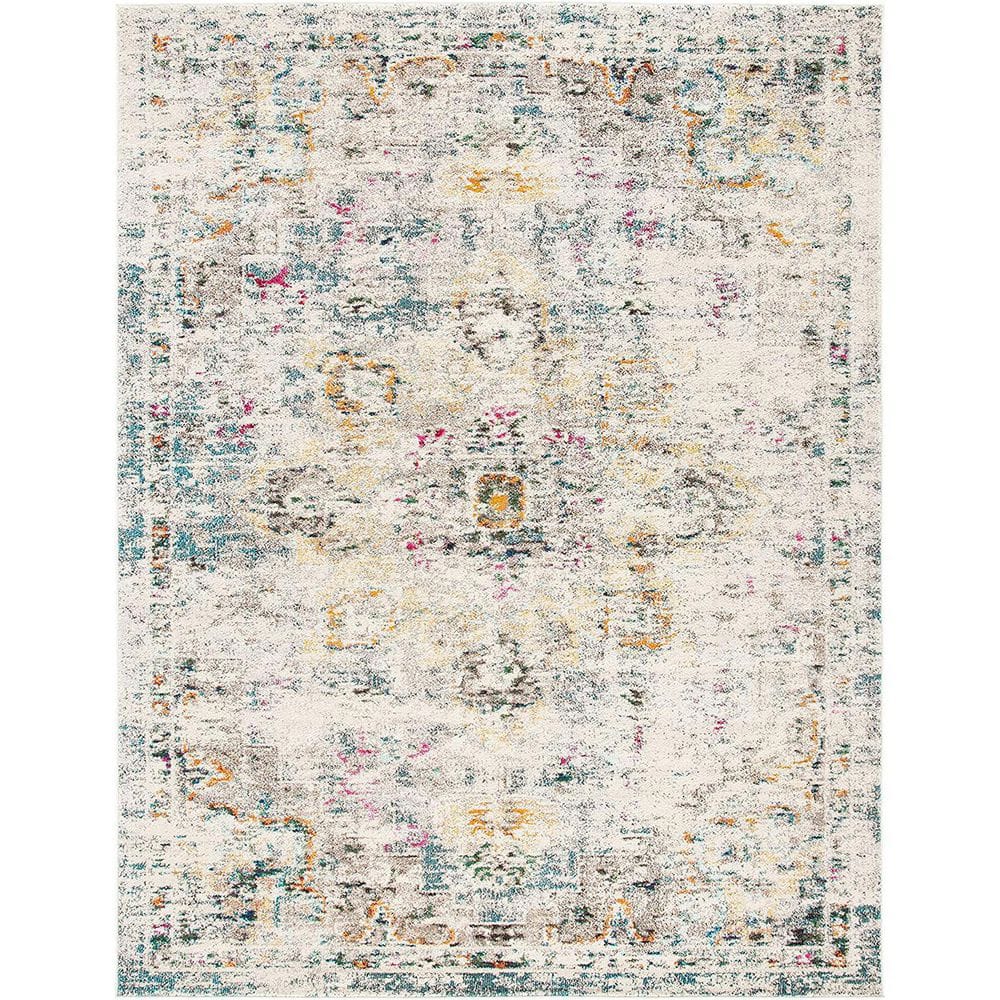 Gray 8 ft. x 10 ft. Oriental Indoor Polypropylene Area Rug