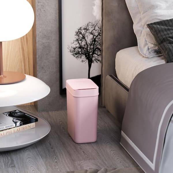 iTouchless 3 Gal./10 L Pink Sensor Bathroom Trash Can, Slim and 