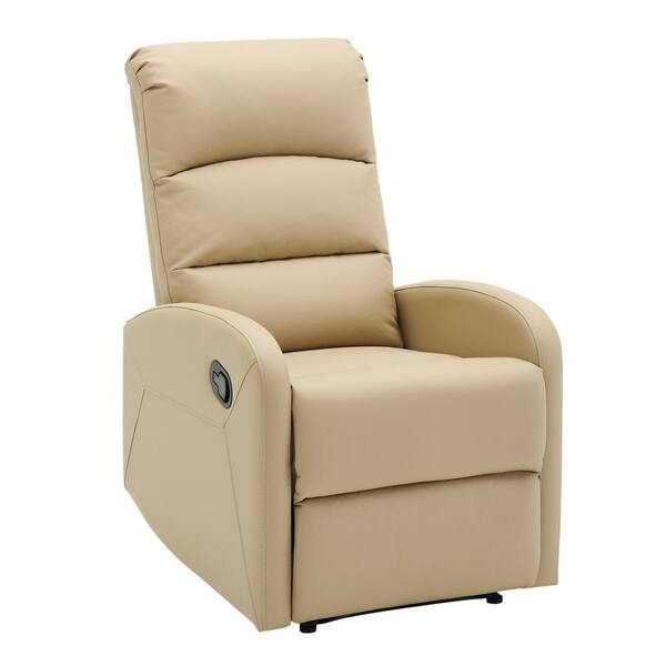 beige leather recliner chair