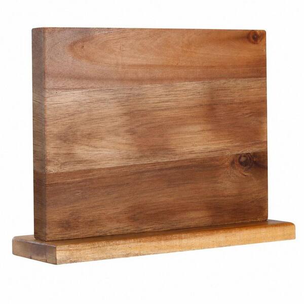 10-Knife Wood Kitchen Magnetic Knife Block, Multifunctional Storage Knife Holder with Strong Enhanced Magnets