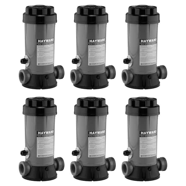 HAYWARD Auto Pool In-Line Chemical Trichlor Chlorine Feeder (6-Pack)