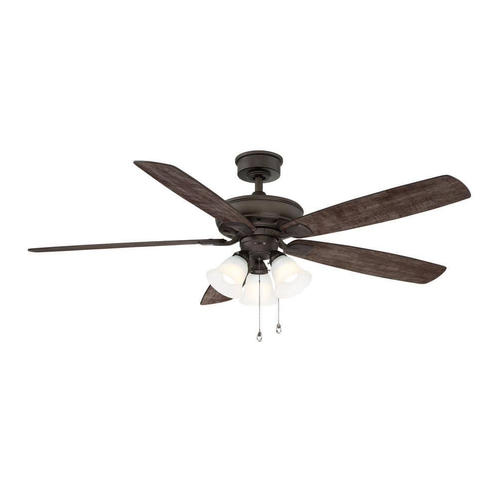 Wellton 60 in LED Espresso Bronze DC Motor Ceiling Fan with Light -  Hampton Bay, AM588A-EB