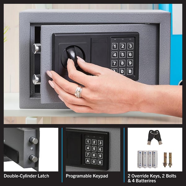 Stalwart Electronic Safe With Fingerprint Lock - Digital Biometric Safe For Home & Office