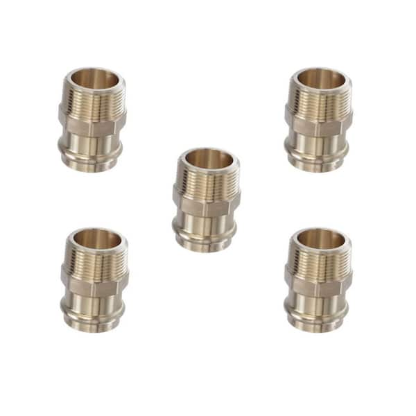 Viega ProPress 1-1/4 in. Press x 1-1/4 in. MPT Zero Lead Bronze Adapter (5-Pack)