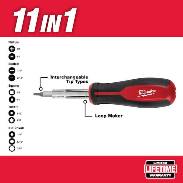10 in. PACKOUT Tote with 11-in-1 Multi-Tip Screwdriver with Square Drive Bits 10 in. PACKOUT Tote with 11-in-1 Multi-Tip Screwdriver with Square Drive Bits