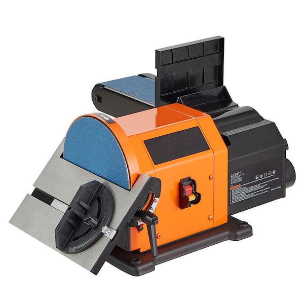 Professional Belt Sander, 6 in. Disc Sander and 4 x 36 in. Belt Sander with 5A Induction Motor Cast Aluminum Worktable