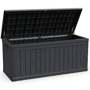 230 Gal. Outdoor Deck Box-Waterproof Resin Storage with Lockable Lid ...