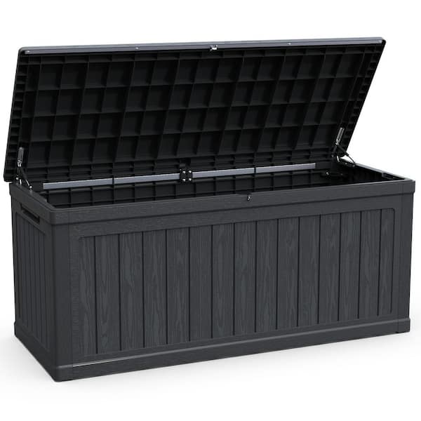 260 Gal. Plastic Deck Box Outdoor Storage Box WZ2748B - The Home Depot