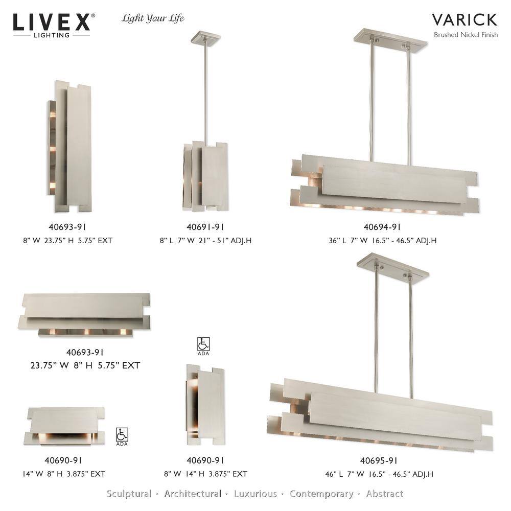 Modern Brushed Nickel 3-Light Vanity Wall Sconce
