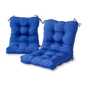 Solid Marine 21 in. x 42 in. Outdoor Dining Chair Cushion (2-Pack)