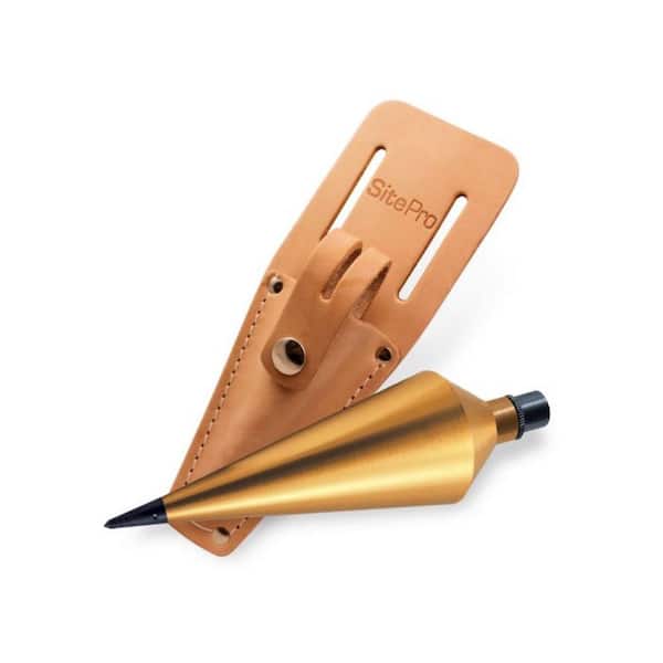 24 oz. Brass Plumb Bob with Leather Sheath