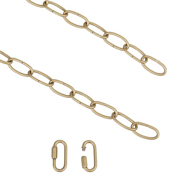 Zevni 19.7 ft. Gold Lighting Fixture Decorative Chain, Adjustable Hanging Chain for Chandeliers, Pendant Lights