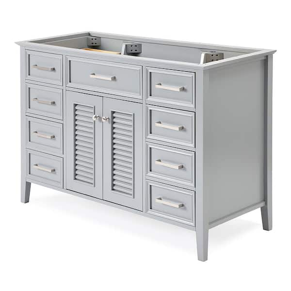 ARIEL Kensington 48 in. W x 21.5 in. D x 34.5 in. H Freestanding Bath Vanity Cabinet Only in Grey