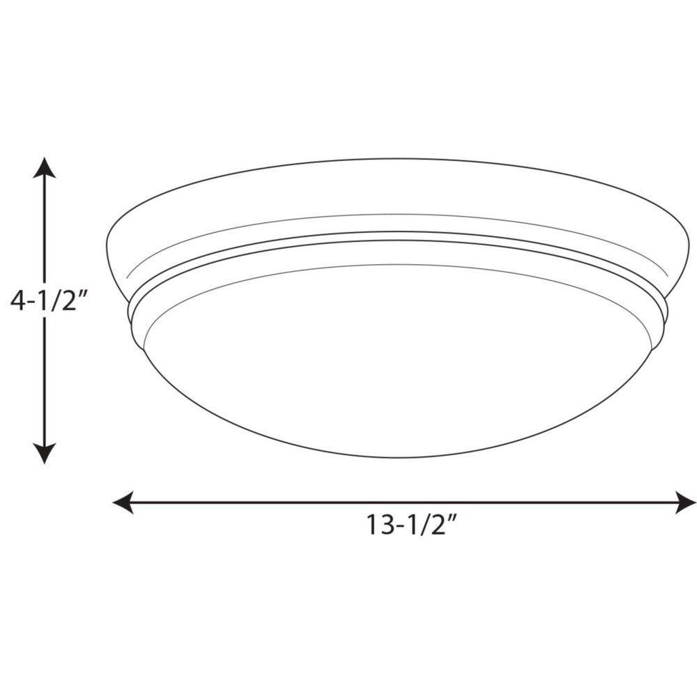 Brushed Nickel 13.5" Glass LED Globe Flush Mount