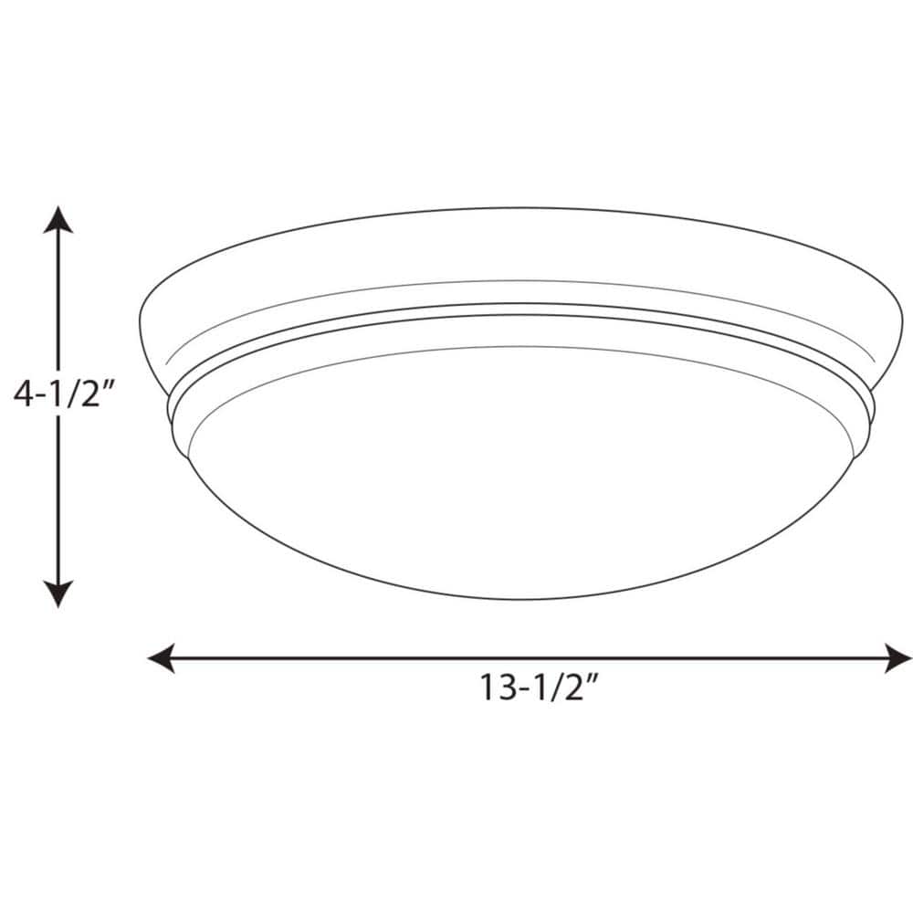 Polished Chrome 13.5" LED Flush Mount with Etched Glass